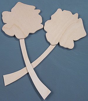 Rose Ornament w/stem