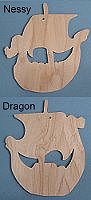 Wooden Viking Ship Ornaments
